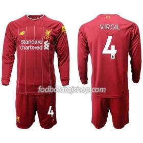 Liverpool Virgil van Dijk 4 Børn Hjemme Fodboldsæt 2019-20 L/S (+ Korte bukser)